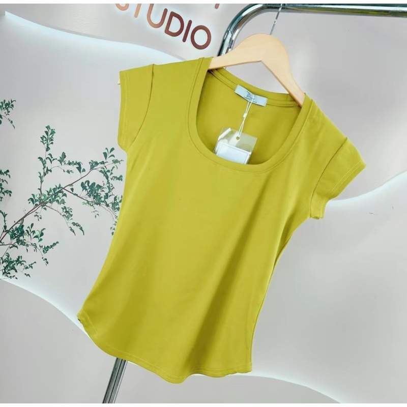 093-094 เสื้อยืดคอยู่ แขนเต่อ ชายโค้ง