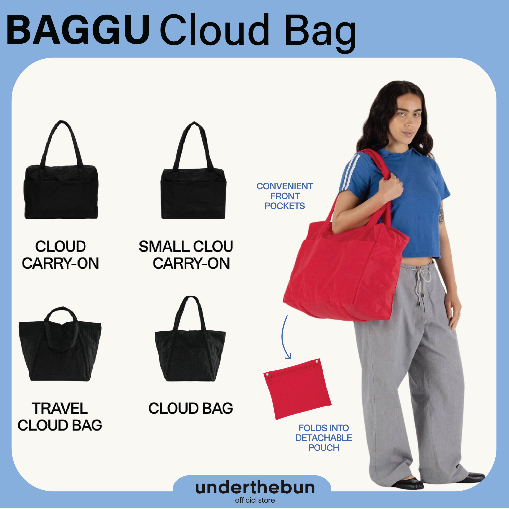 baggu - Cloud Bag 3ไซส์ [พร้อมส่ง] กระเป๋าสะพาย พับเก็บได้