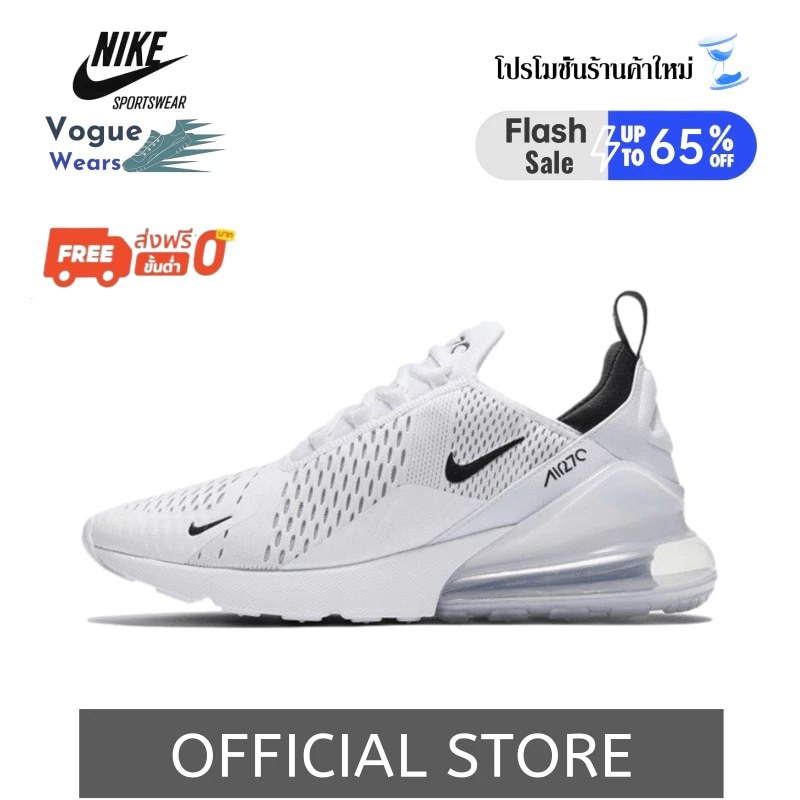 [ของแท้ใหม่?%] AIR Max 270 ผู้ชายผู้หญิง รองเท้าวิ่ง รองเท้ากีฬา AH8050-100รองเท้าผ้าใบ