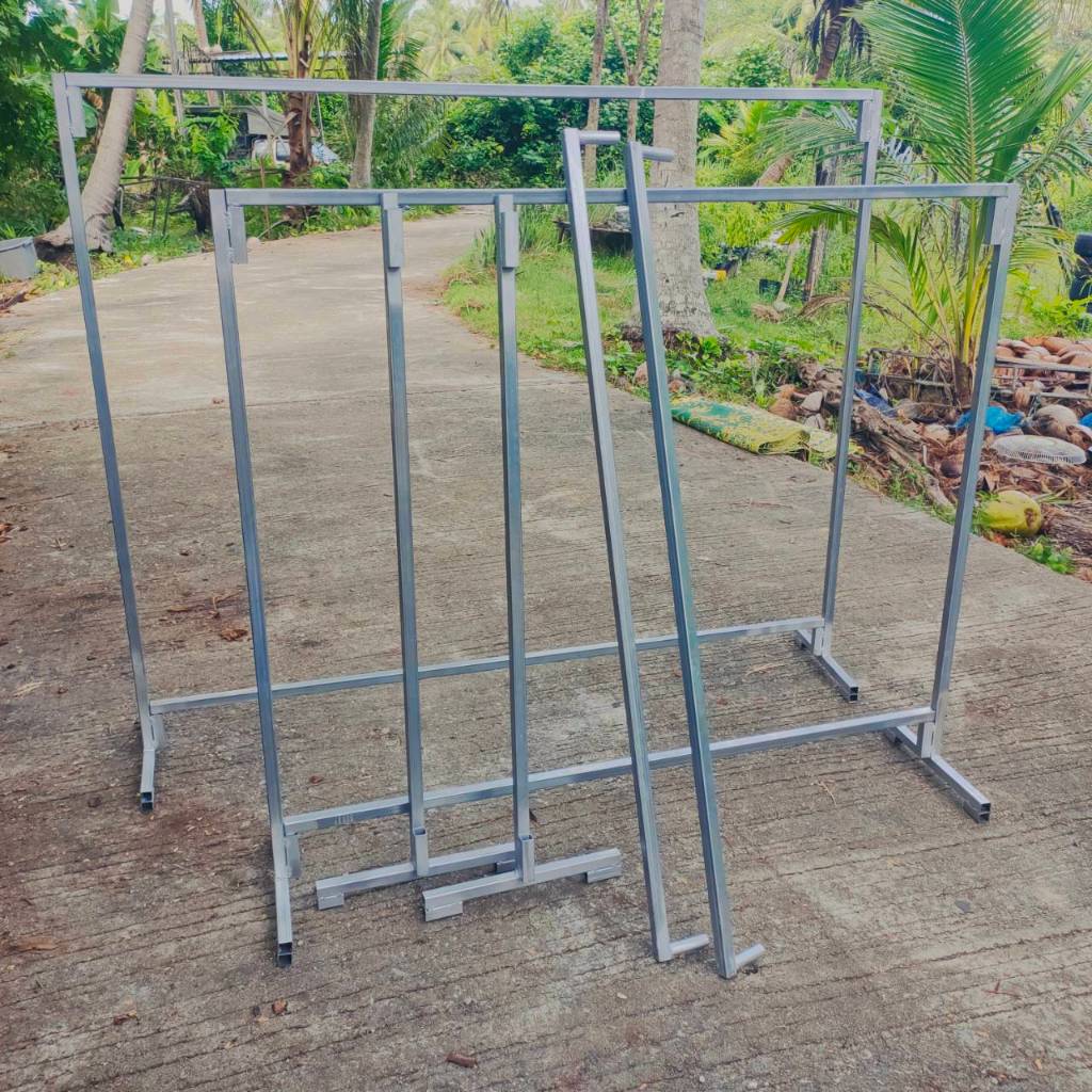 ราวตากผ้าพับได้ 120-180*40*135 cm ราวแขวนผ้า สแตนเหล็ก ราวเดียว เคลื่อนย้ายสะดวก ไม่เป็นสนิม MT074
