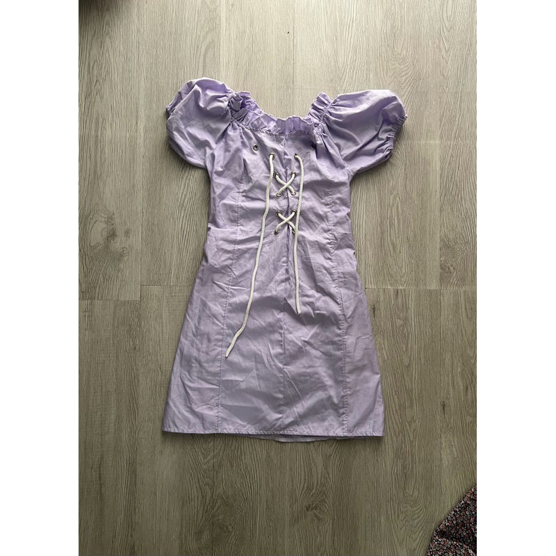 VL02 เดรสแขนตุ๊กตาเชือกผูกหน้า มือ1🍇