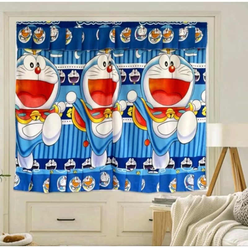 ผ้าม่านหน้าต่าง ลายการ์ตูนน่ารัก ตัดเย็บอย่างดี  มี 3ขนาดให้เลือก (1 บาน,2 บาน ,3บาน) - รูปที่ 2