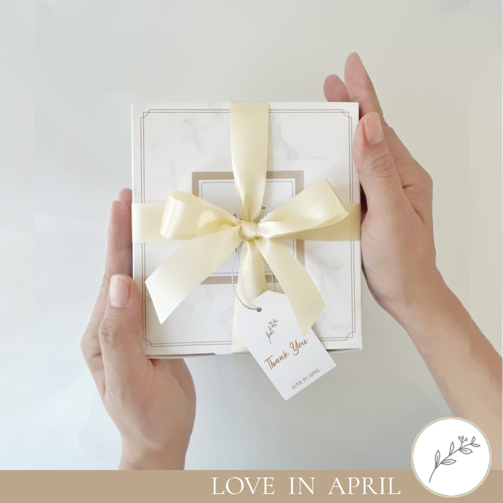 Love in April เซ็ทของขวัญ ของรับไหว้ ผ้าเช็ดผม กล่องขาว ราคา ถูกที่สุด ดีลบีเคเค แกลเลอรีภาพที่ 5