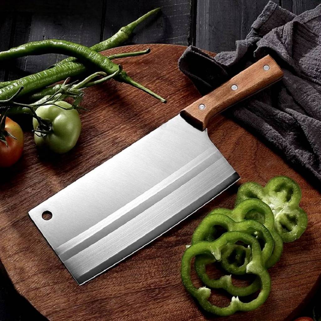 มีดปังตอ ด้ามจับพลาสติกลายไม้ (สินค้าใหม่) - รูปที่ 7