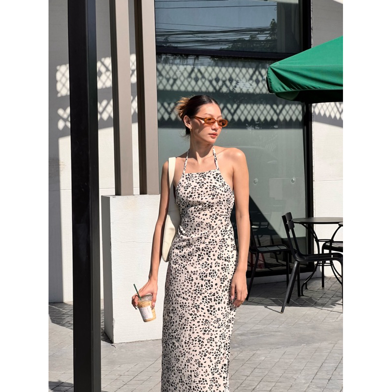 Maxi dress L เดรสยาว มัดได้2แบบ เปิดหลัง