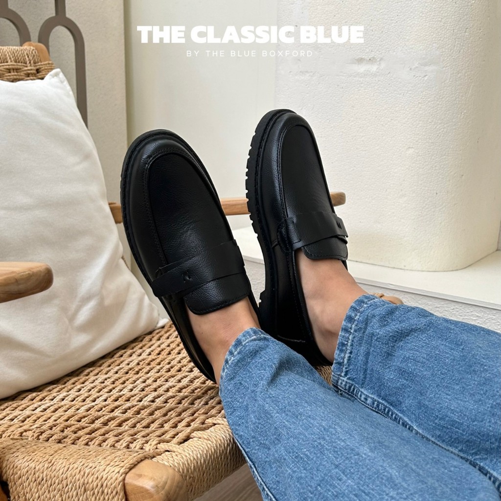 (พร้อมส่ง) Classic blue - Elba Loafer shoes รองเท้าหนังโลฟเฟอร์
