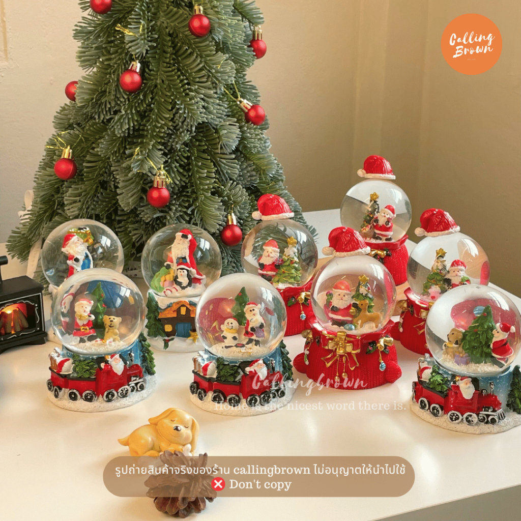 callingbrown [ พร้อมส่ง ] ลูกแก้วหิมะ snow globe snowball คริสต์มาส ของตกแต่งคริสต์มาส