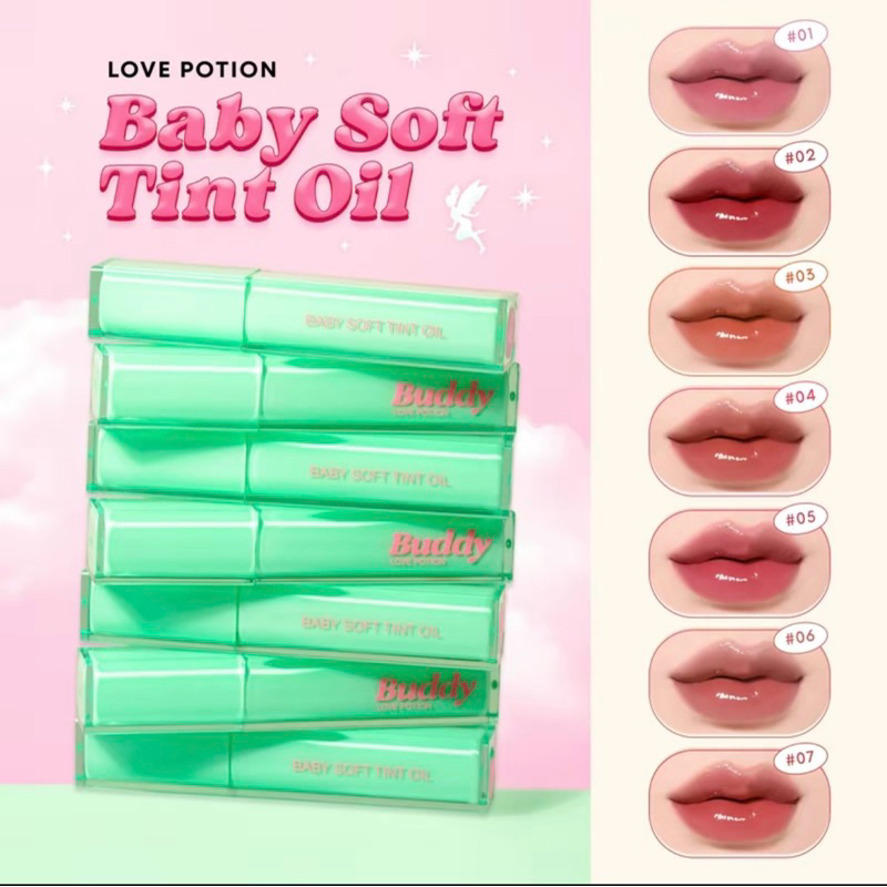 ลิป Love Potion Baby Soft Tint Oil ทิ้นออยซ้อก้าด ลิปทินท์ เลิฟโพชั่น ปากฉ่ำ ฉ่ำวาว บางเบา ทิ้งสเตน ติดทน