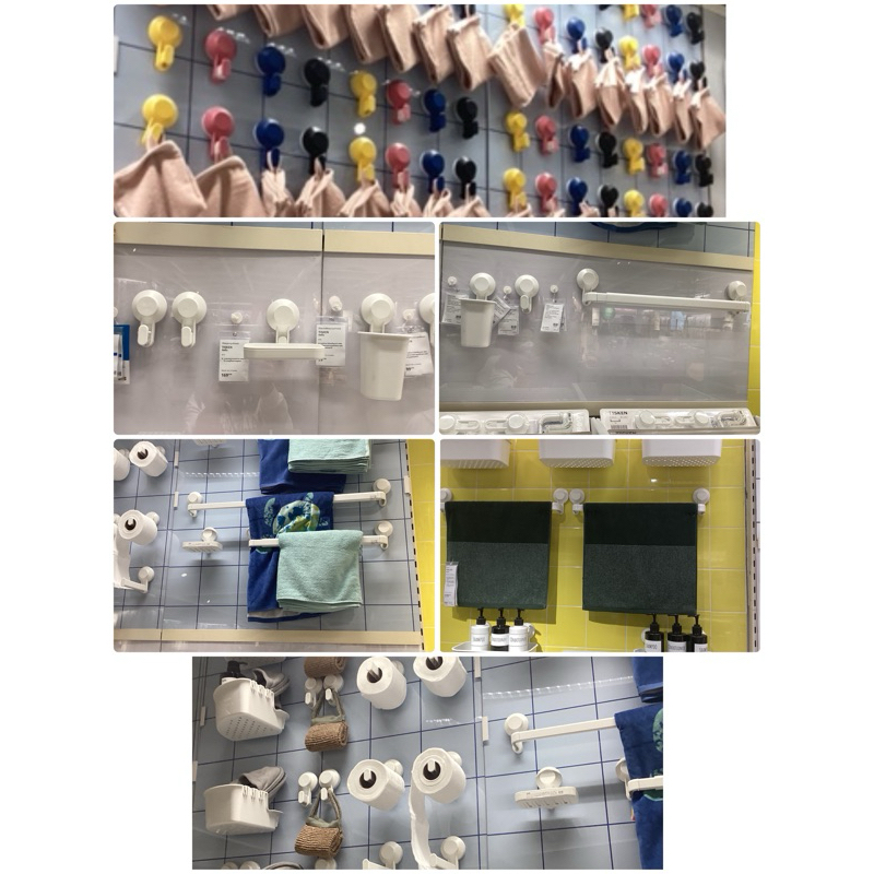 IKEA TISKEN ทิสเก็น ที่ใส่กระดาษชำระ ที่ใส่ทิชชู่ ตะขอ ที่วางแชมพู ที่ใส่แปรงสีฟัน ราวตากผ้า ที่ใส่ฝักบัว ทิสเก็นอิเกีย