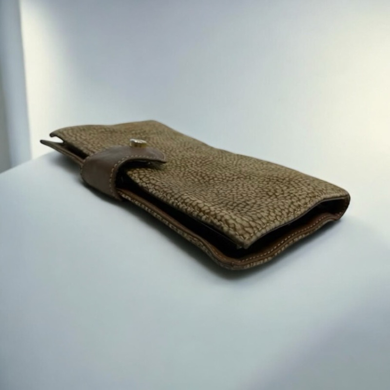 Vintage Auth Brandname Borbonese Redwall Leather Wallet