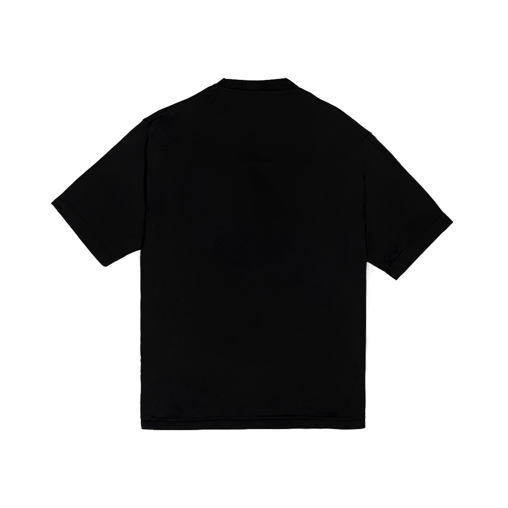 ยืดดด YUEDDD รุ่น "Oversized" ไหล่ตก เสื้อยืด สีดำ คอกลม สีพื้น เสื้อเปล่า ผ้านุ่มใส่สบาย