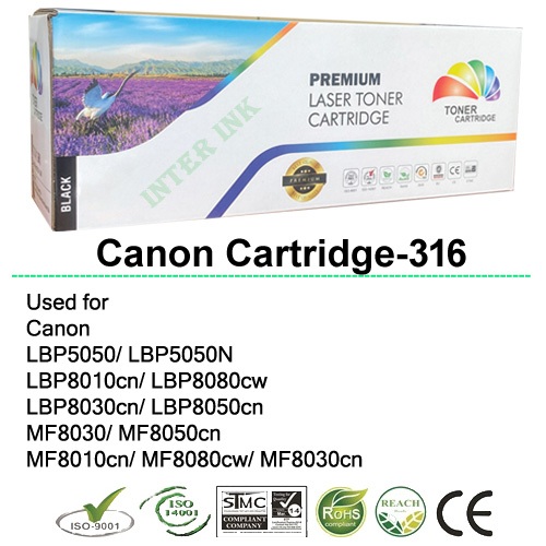 หมึกพิมพ์ Canon LBP5050 / LBP5050N / LBP8010cn / LBP8080cw / LBP8030cn / LBP8050cn (Cartridge-316) สีดำ Color Box