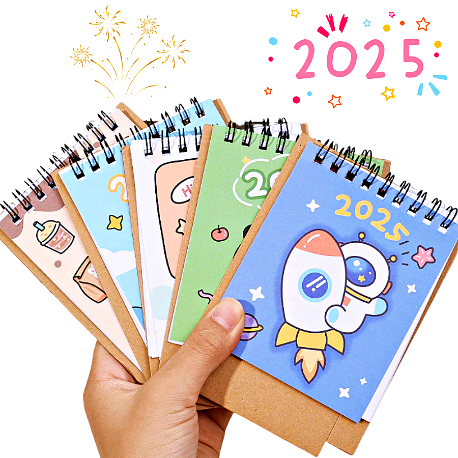 ปฏิทิน น่ารัก ปฏิทินจิ๋ว ตั้งโต๊ะ 2025 2568 ของขวัญ ของชำร่วย แจกปีใหม่ คละลาย ส่งจากไทย calendar