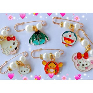 พร้อมส่ง เข็มกลัดคนท้องA017 ไข่มุก2เม็ดการ์ตูน