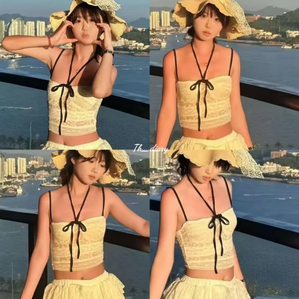 (พร้อมที่จะจัดส่งในกรุงเทพ) สไตล์ใหม่ของผู้หญิง ลูกไม้เซ็กซี่ เสื้อผ้าชั้นในฤดูใบไม้ร่วง สลิง เสื้อกั๊ก-Z282