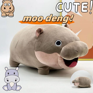 COD🔥ตุ๊กตา moo deng hippo plush ตุ๊กตาผ้าพลัฌ หมูเด้ง ของขวัญสำหรับเด็ก ตุ๊กตา