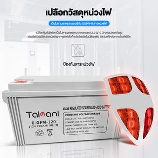 แบตเตอรี่โซล่าเซลล์ 12V 55AH/65AH/100AH/120AH เทคโนโลยีเยอรมัน แบตเตอรี่แห้ง Deep Cycle แหล่งจ่ายไฟระบบโซลาเซลล์
