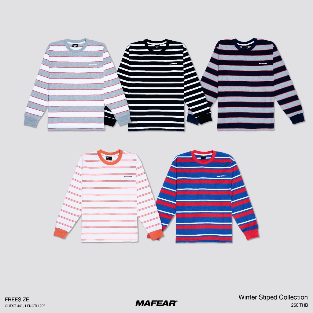เสื้อยืดลายทาง(แขนยาว) MAFAER - " STRIPED TEES "