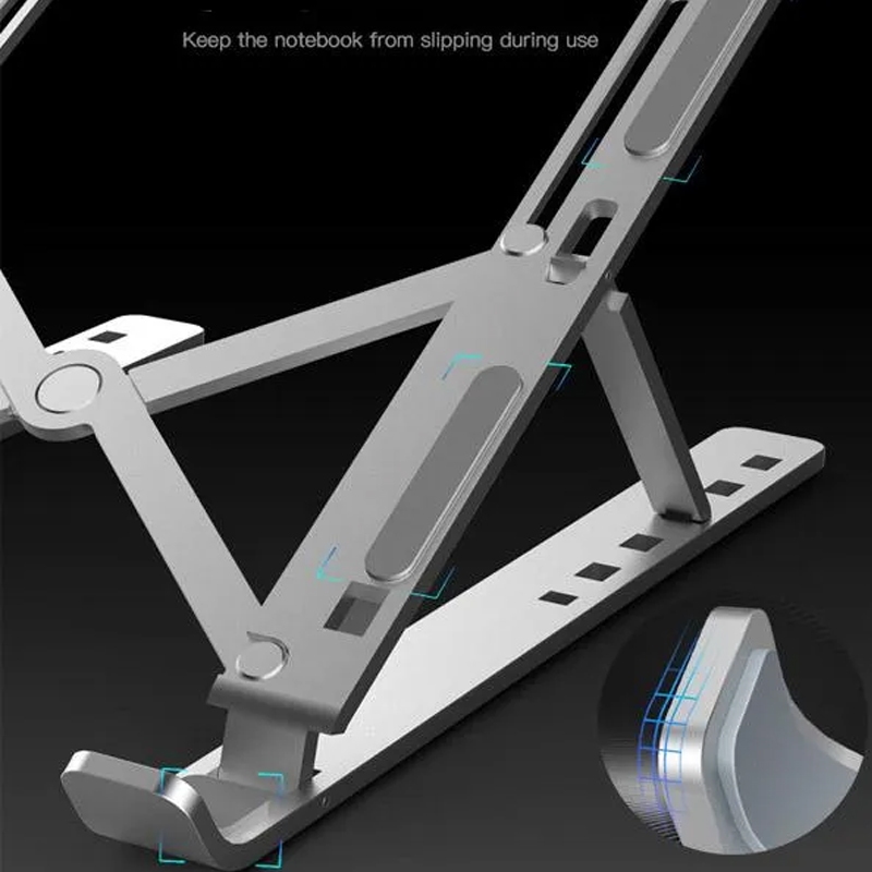 Notebook stand วัสดุอะลูมินัมอัลลอย แท่นวางโน๊ตบุ๊ค ปรับได้6ระดับ พับเก็บได้ ที่วางไอแพด แท็บเล็ต ขาตั้งแล็ป รุ่น N3