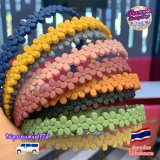 ที่คาดผม ราคาถูก เนื้อไฟเบอร์ สีด้าน สไตล์เกาหลี (ยืดหยุ่นสูง ไม่หักง่าย) ins รุ่น ดอกเดซี่ ขนาด 2 ซม.