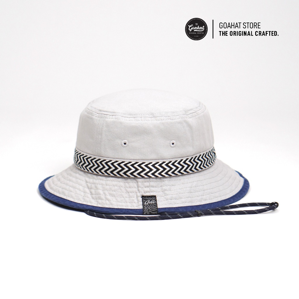 G135 Off-White หมวกบักเก็ต Cotton Washed สไตล์วินเทจ นุ่ม เบา ใส่สบาย ระบายอากาศได้ดี