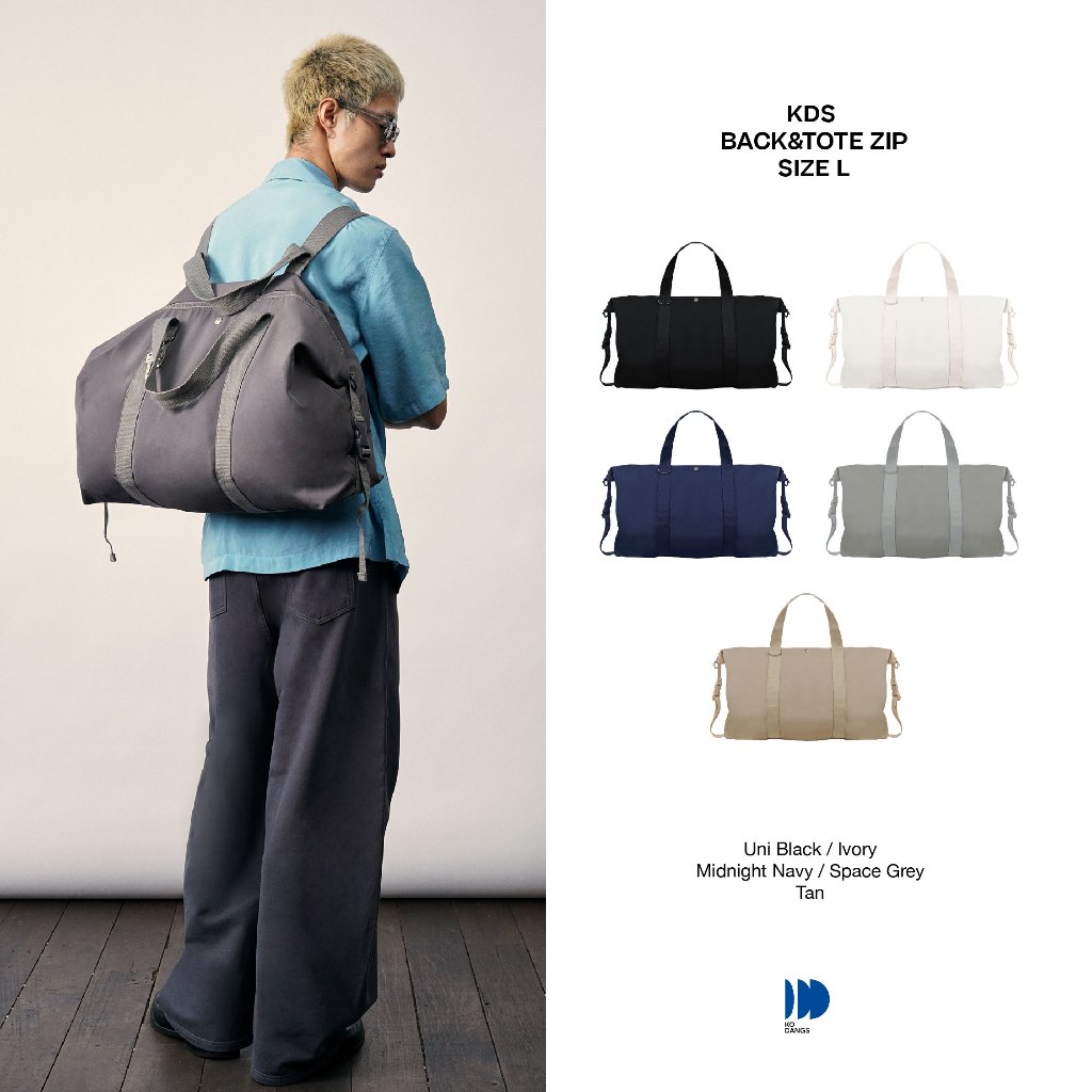 KODANGS BACK&TOTE ZIP SIZE L กระเป๋าเป้ซิบขนาดใหญ่ กันละอองน้ำ