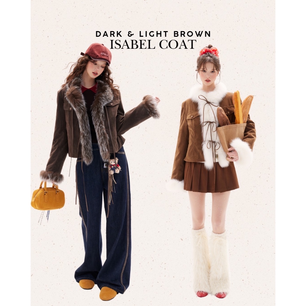 「สินค้าลิขสิทธิ์แท้」24 Winter IRIS x TM designer l IC72882 Isabel coat เสื้อผ้าผู้หญิง เสื้อโค้ท กันหนาว