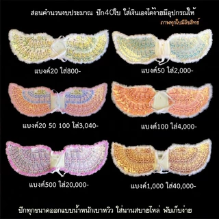 ปีกนางฟ้า ปีกนก ปีกผีเสื้อ ปีกกามเทพ ปีกธนบัตร ปีกเงิน ปรับระดับสายเป้/พับได้ (ซองเปล่า40ใบ)(ตก.นี้ของคนโต) ปีกรับปริญญา
