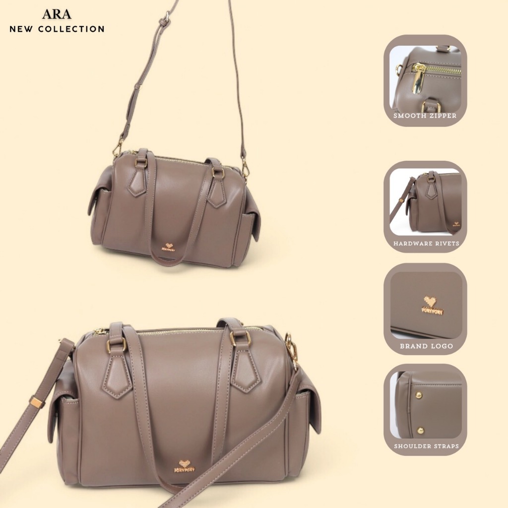 PONYPONY ARA กระเป๋าสะพายข้าง หนังpu - 6137