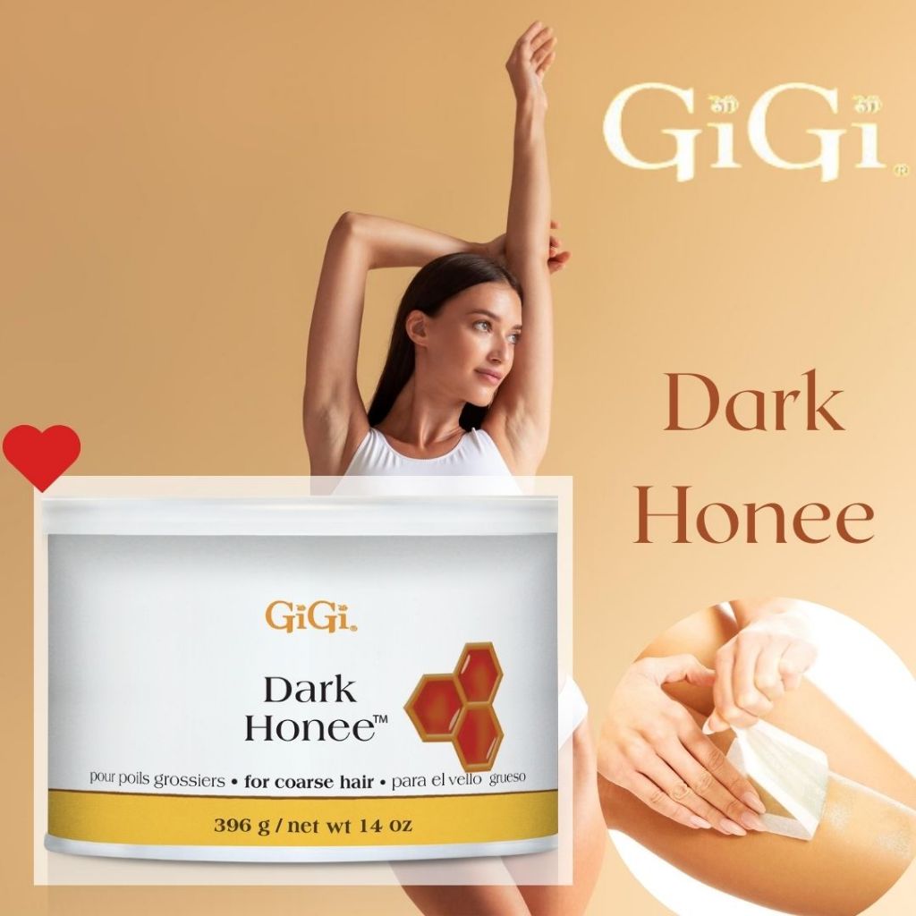 GiGi Dark Honee Soft Wax / จีจี้ ดาร์ค ฮันนี่ ซอฟ แว็กซ์ / Hot Wax USA เเว็กซ์ร้อนสำหรับมืออาชีพ14oz