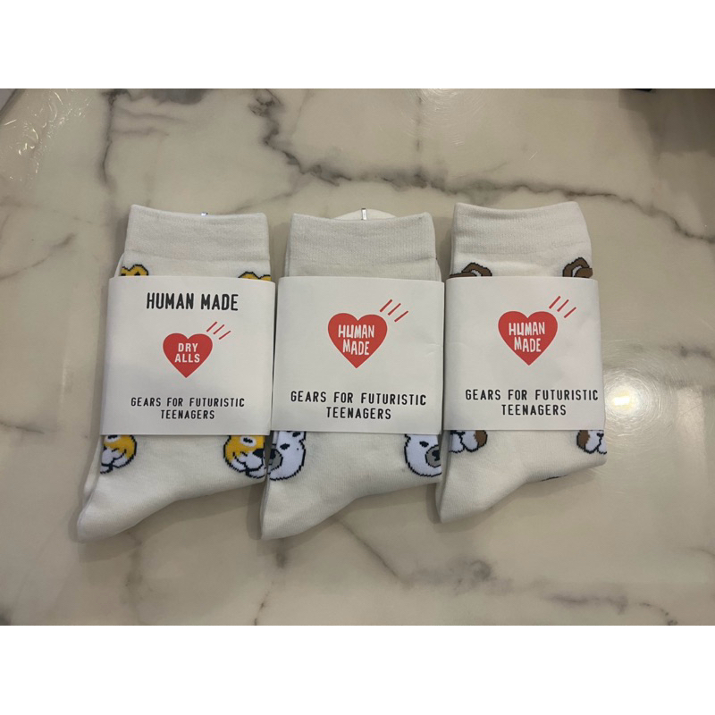 ถุงเท้าข้อยาว human made teenagers ลายสัตว์