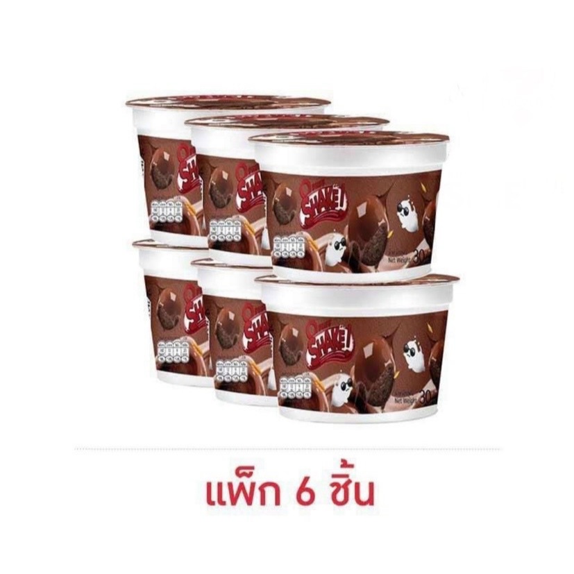 โอพัฟ เชค ซีเรียลผสมครีมช็อกโกแลต รสดับเบิ้ลช็อกโกแลต 30 กรัม (แพ็ก 6 ชิ้น)