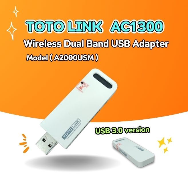 TOTOLINK (A2000USM) AC1300 Wireless Dual Band USB Adapter