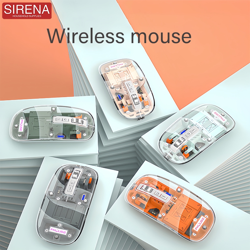 Wireless mouse เมาส์บลูทูธไร้สายสําหรับ iPad แล็ปท็อปชาร์จไฟได้เงียบแท็บเล็ตโทรศัพท์ Android iOS