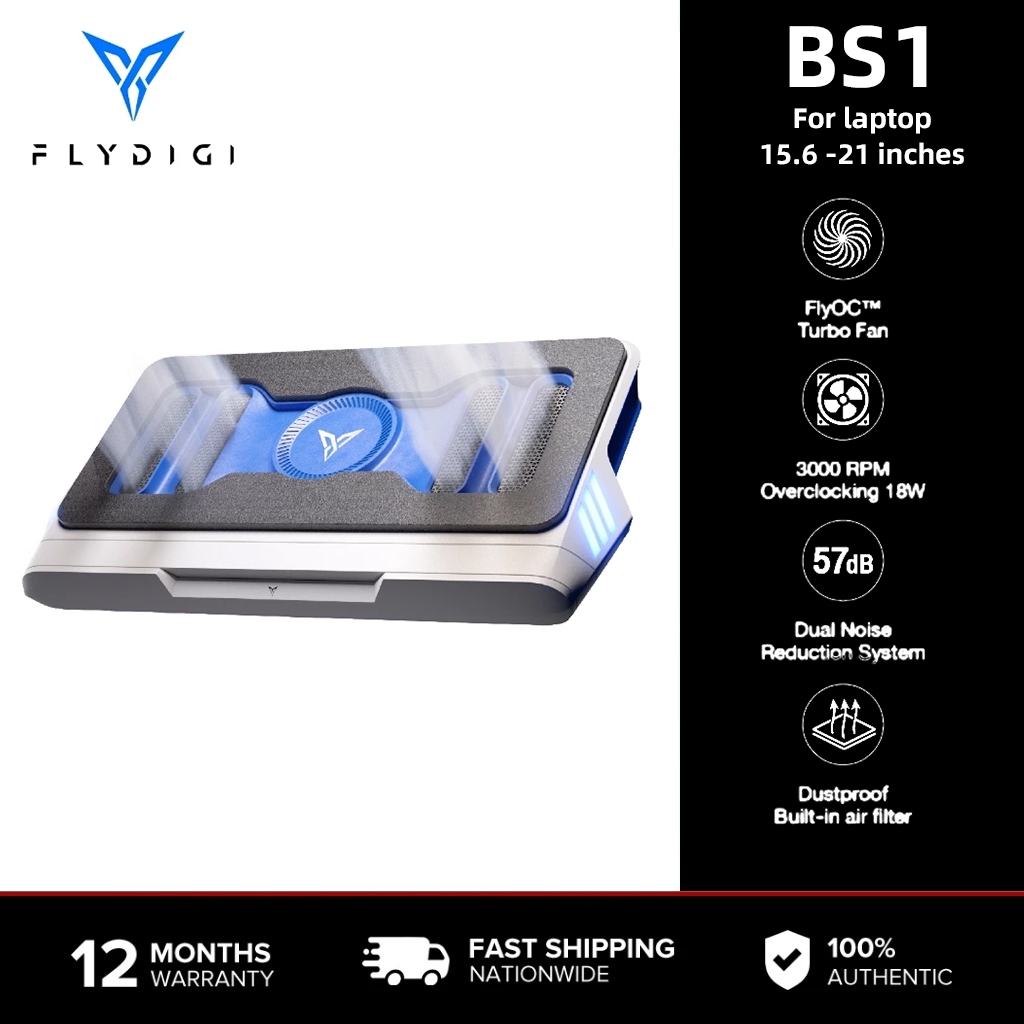 พัดลมNotebook Flydigi BS1 พัดลมระบายความร้อน สำหรับ Laptop