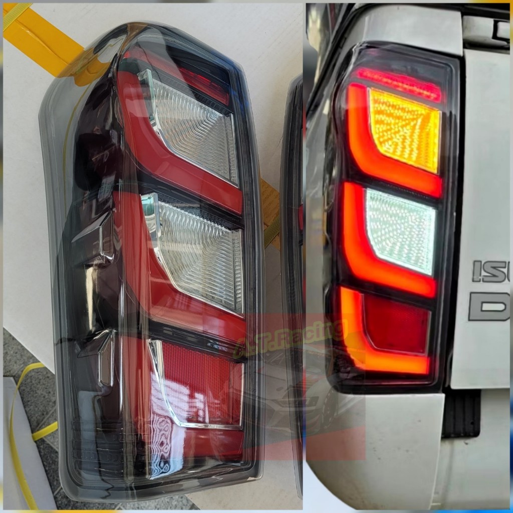 ไฟรถยนต์ ไฟแต่ง ไฟท้าย ISUZU D MAX LED ปี 2012-2019 ลายไฟท้ายปี 2024 ลายไฟตัวใหม่ล่าสุด เปลี่ยนแทน ปลั๊กเสียบตรงรุ่น