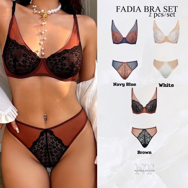 Nattha.Studio / Fadia bra set 5536 ** เฉพาะเสื้อชั้นใน+กางเกงชั้นใน ผู้หญิง