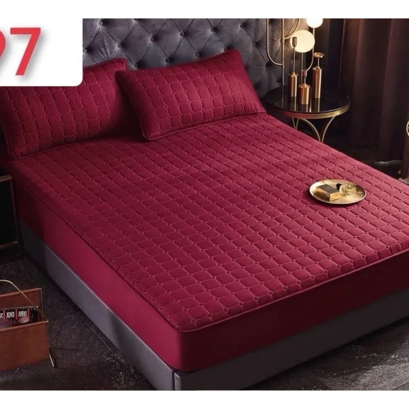 ผ้าปูที่นอนเสริมใยนุ่ม(เนื้อผ้า3ชั้น) 3ขนาดให้เลือก3.5ฟุต5ฟุต6ฟุต - รูปที่ 7