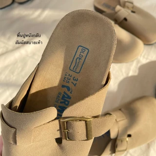 (พร้อมส่งจากไทย) รองเท้าเปิดส้น หนังนิ่ม รุ่น MIKI