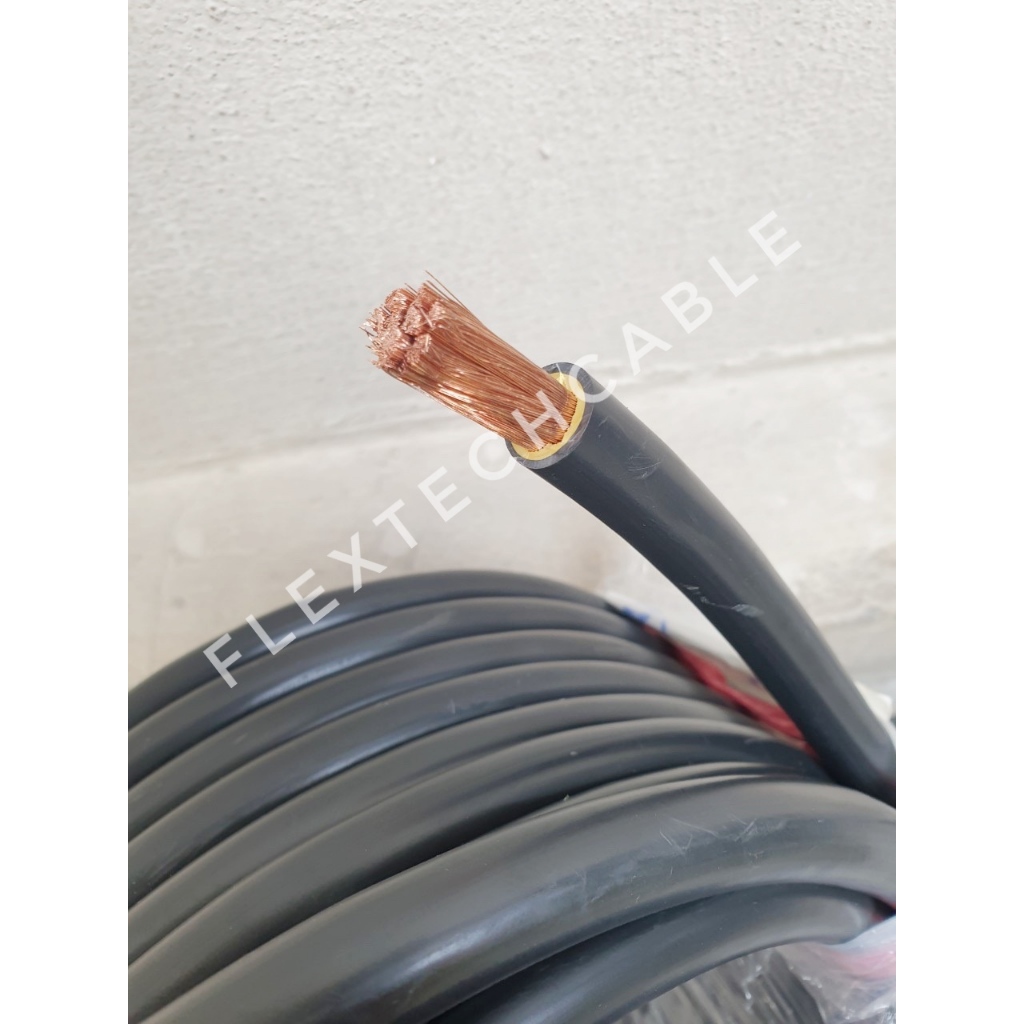 *รุ่นแนะนำ* สายเชื่อมทองแดงเต็ม เกรดพรีเมียม BI-FLEX (สีดำ) ขนาด 35 sq.mm 494/0.30 – โปรปัง