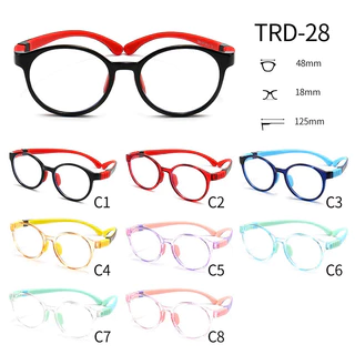 แว่นเด็ก แว่นตาเด็ก แว่นตากรองแสงสีฟ้าถนอมสายตาสำหรับเด็ก N.TRD28 เด็กอายุ 5-15 ปี