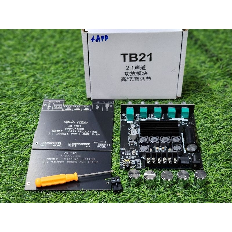 ZK-TB21 (+APP) **ของแท้** แอมจิ๋ว บลูทูธ 5.0 เครื่องขยายเสียง กำลังขับ 50w+5w+ซัพ 100w ระบบ 2.1ch แอมป์บลูทูธ