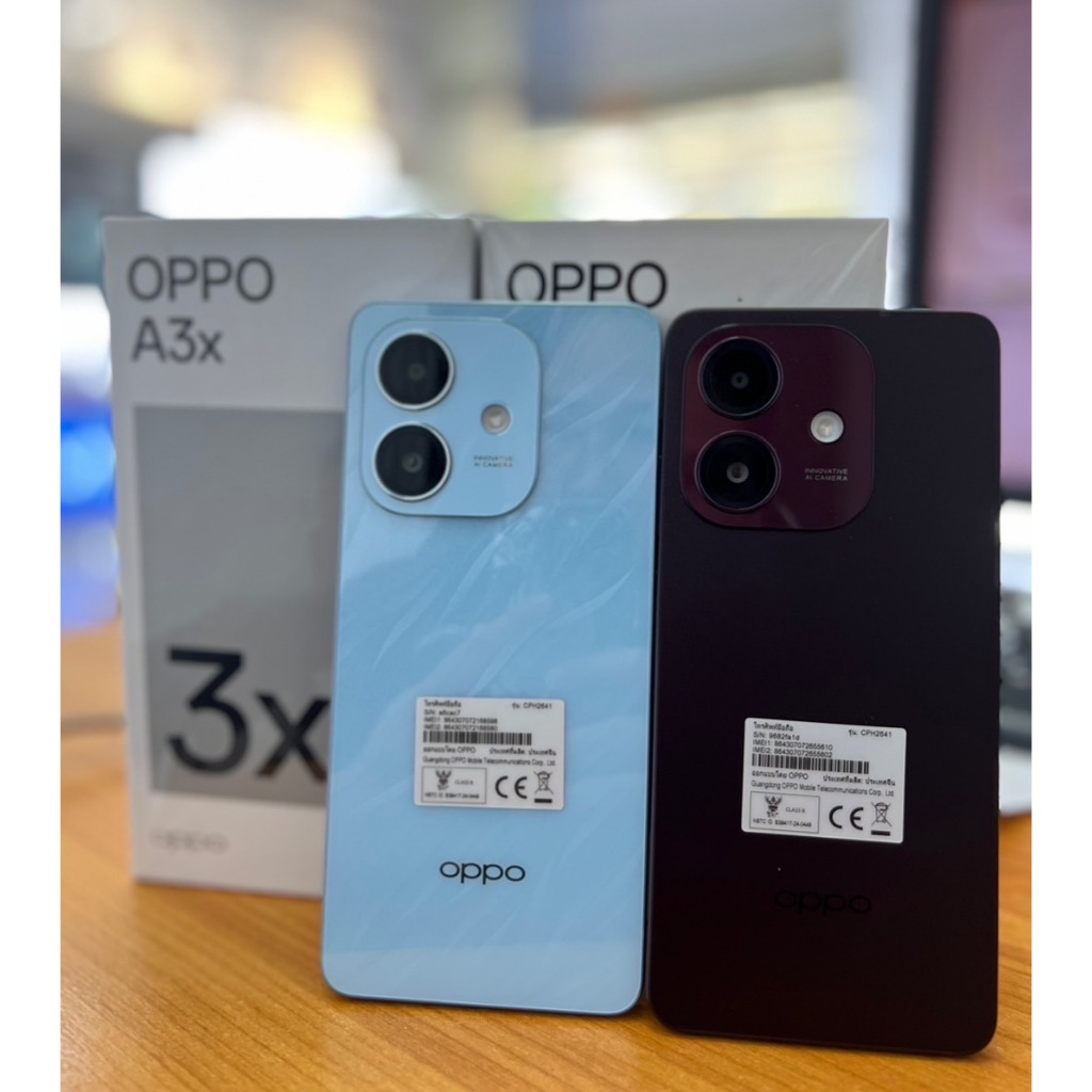 OPPO A3X Ram4/64GB Ram4/128GB Ram6/128GB เครื่องใหม่ศูนย์ไทย100%