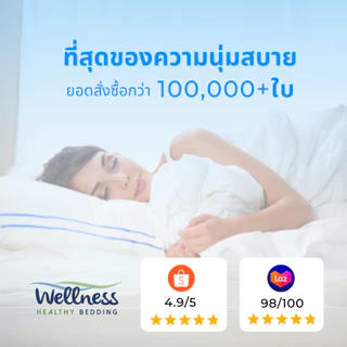 Wellness หมอนขนห่านเทียม รุ่น Microfiber Pillow 1200g (Soft/นุ่มจม หนุนกลาง)