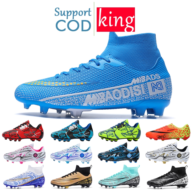 รองเท้าสตั๊ด รุ่น FG Soccer Shoes ชนิดหุ้มข้อ สำหรับฟุตซอล ฟุตบอล