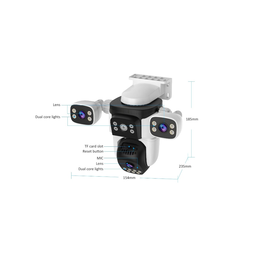 Vstarcam CS621SR/CG621SR ( 3 เลนส์ )ใหม่ล่าสุด2024 ความละเอียด 3 MP(12960P) กล้องวงจรปิดไร้สาย Outdoor มีAI+ สัญญาณเตือน