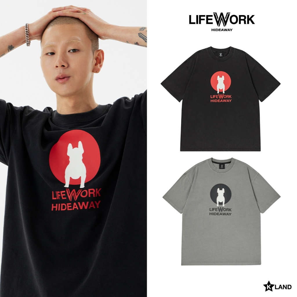 LIFEWORK PIGMENT ROUND RADOK SHORT SLEEVE T-SHIRT เสื้อยืด แขนสั้น คอกลม (LWK24TS0027U)