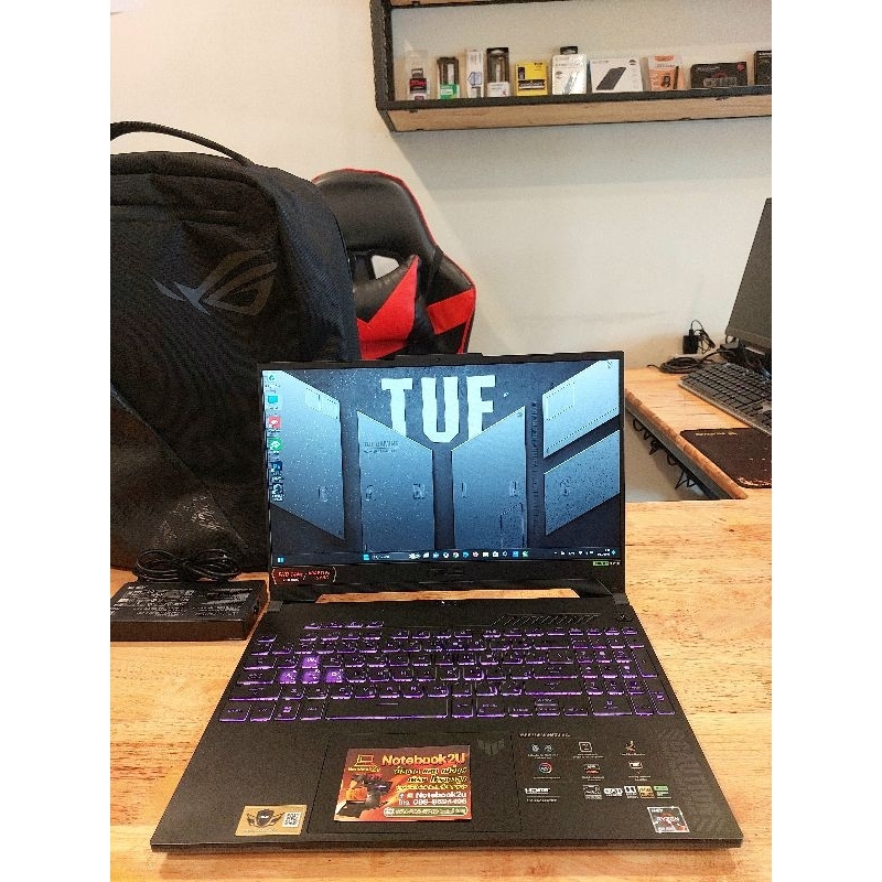 ASUS TUF A15 FA507NU-LP031W (144Hz sRGB100%) R7-7735HS RTX4050(140W) RAM16GB.DDR5 SSD512GB.Gen4 สภาพ