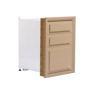 KING Platinum ตู้ลิ้นชัก 3 ชั้น ลายลูกฟัก สีแซนด์