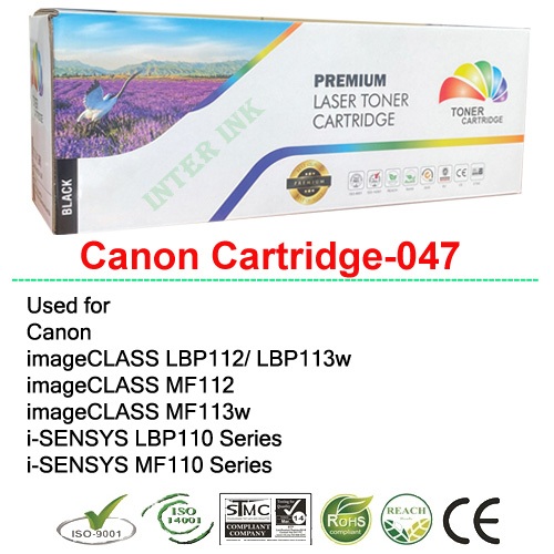 หมึกเลเซอร์ Canon MF113w / MF110 / MF112 / LBP110 (Cartridge-047) สีดำ Full Color